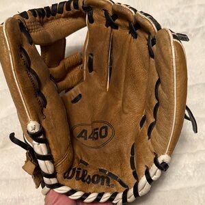 Wilson A450 Tan Leather Baseball Glove